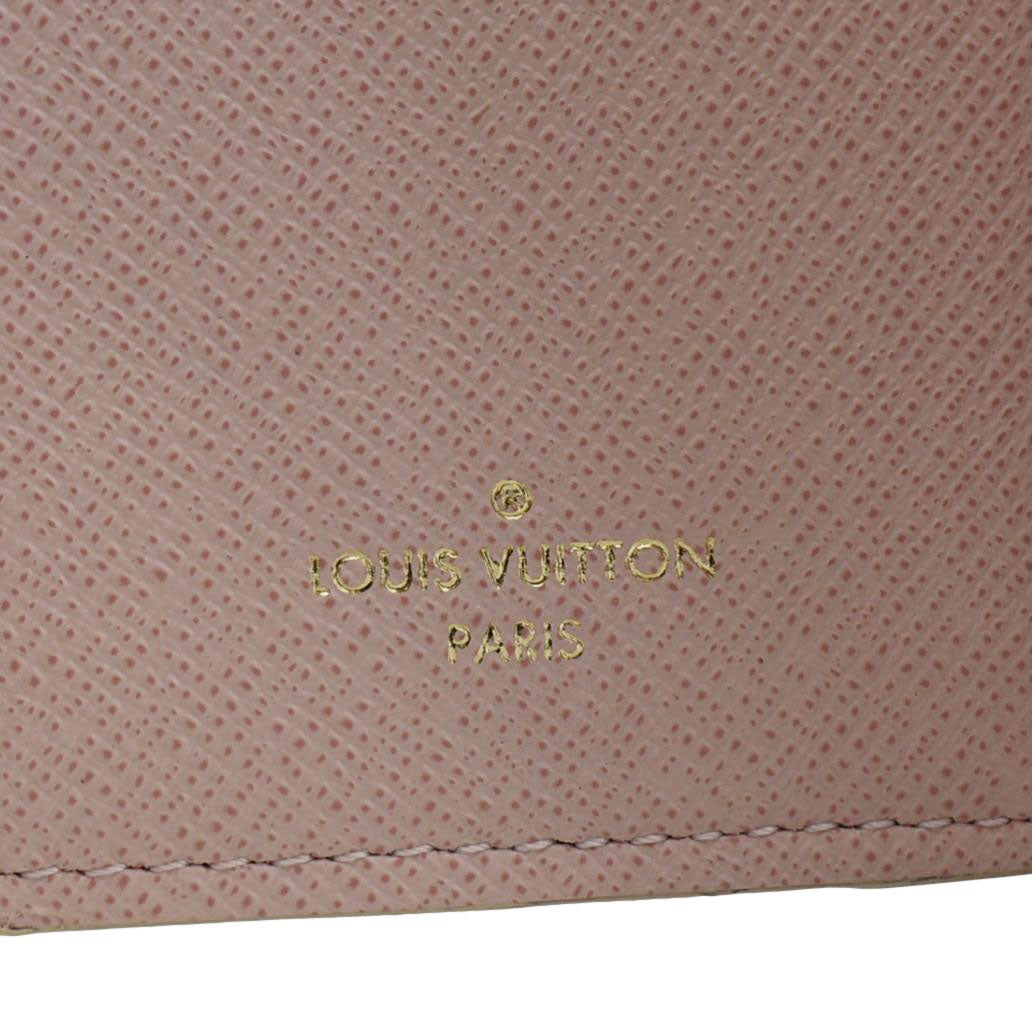 LOUIS VUITTON Victorine Damier Azur Wallet Rose Ballerine