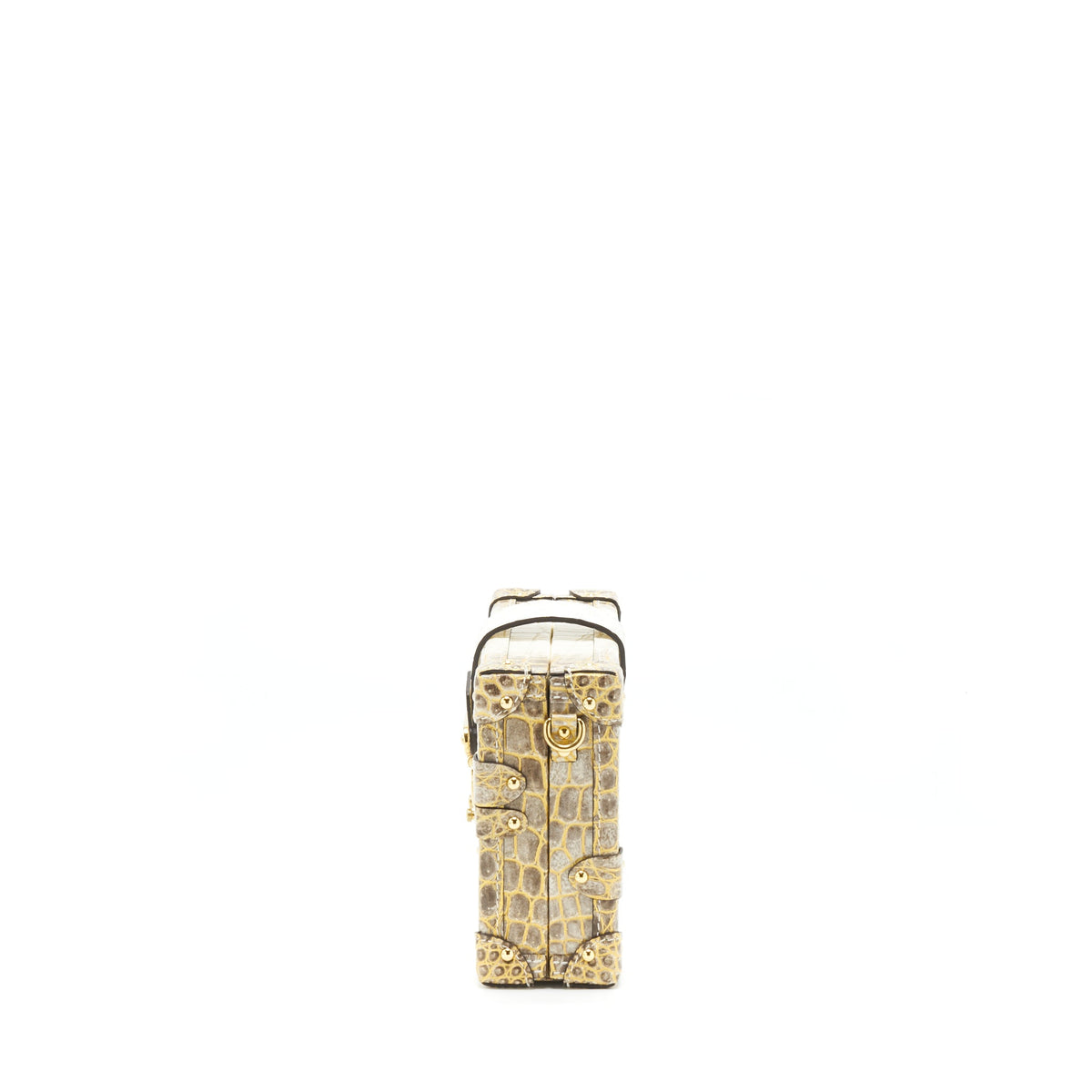 Louis Vuitton Petite Malle Niloticus Crocodile White GHW