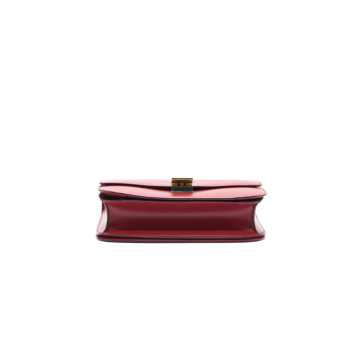 CELINE Medium Classic Box Calfskin Bag Red