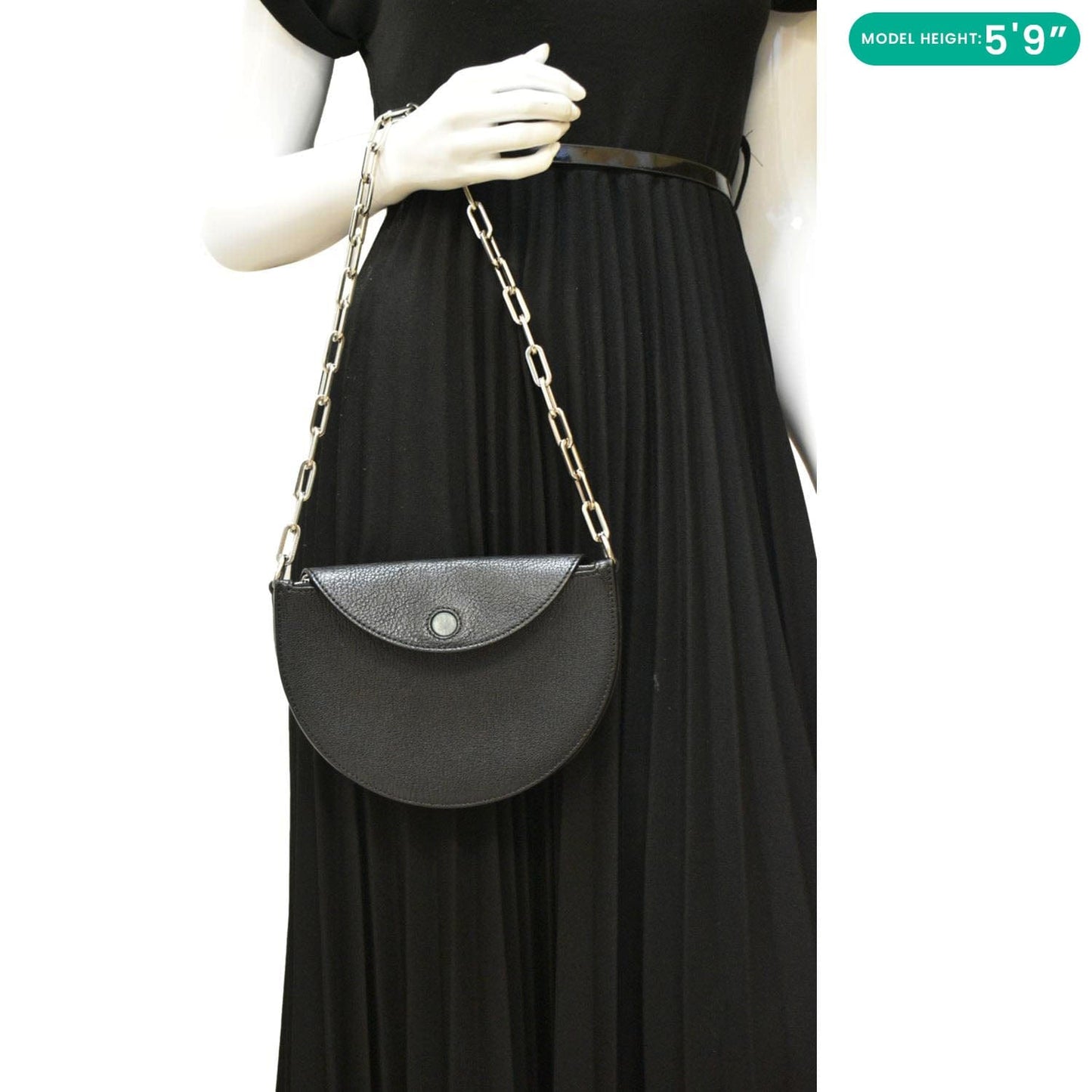 Burberry Pecan Small Leather Shoulder Bag Black