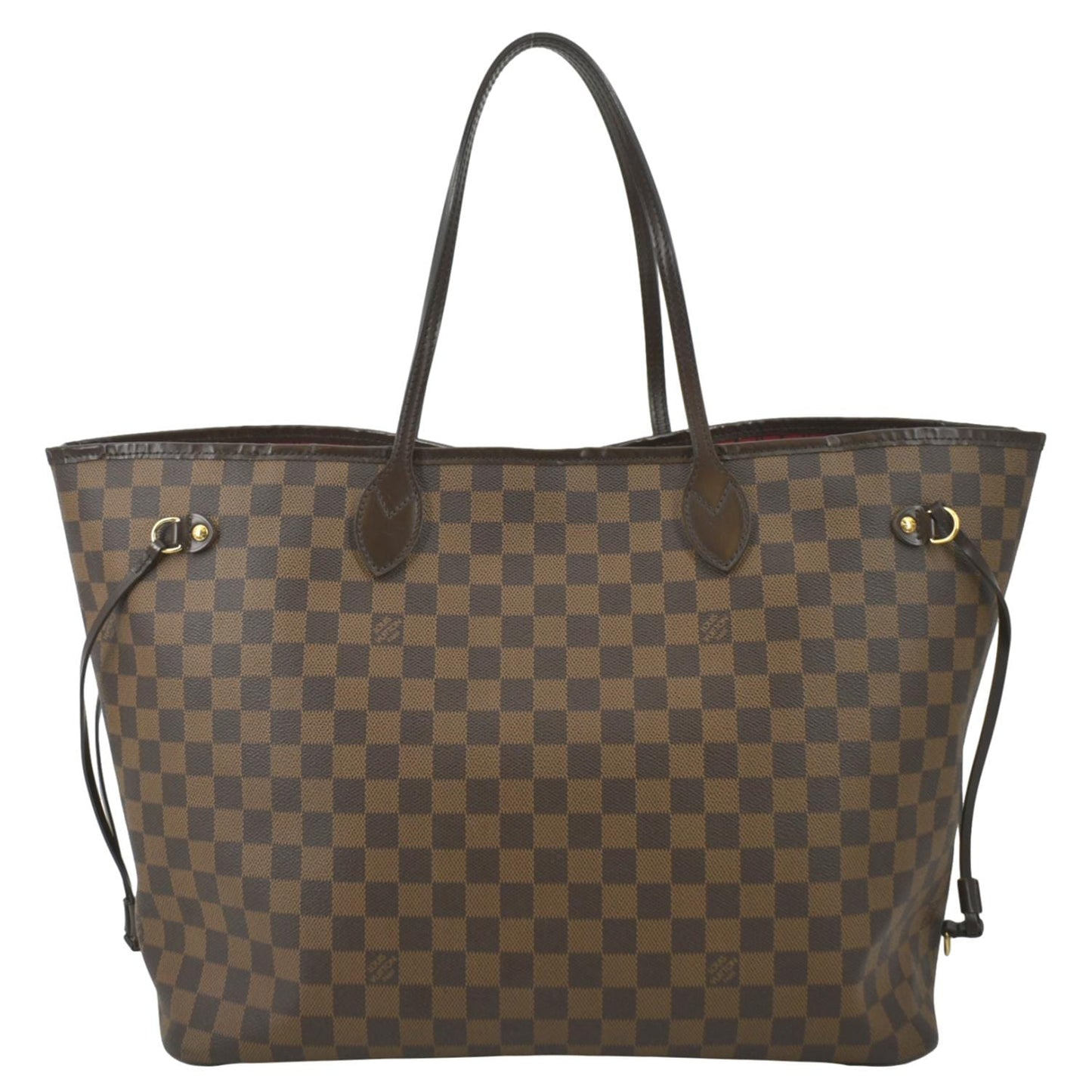 LOUIS VUITTON Neverfull GM Damier Ebene Tote Shoulder Bag Brown
