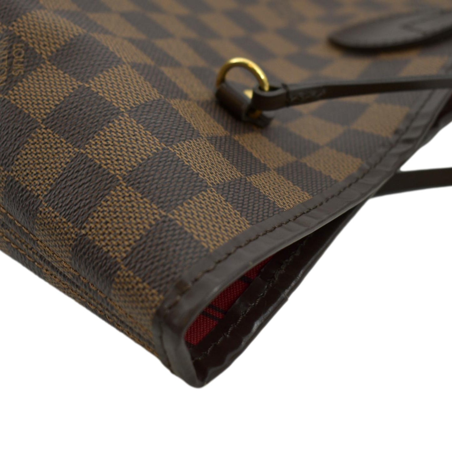 LOUIS VUITTON Neverfull GM Damier Ebene Tote Shoulder Bag Brown