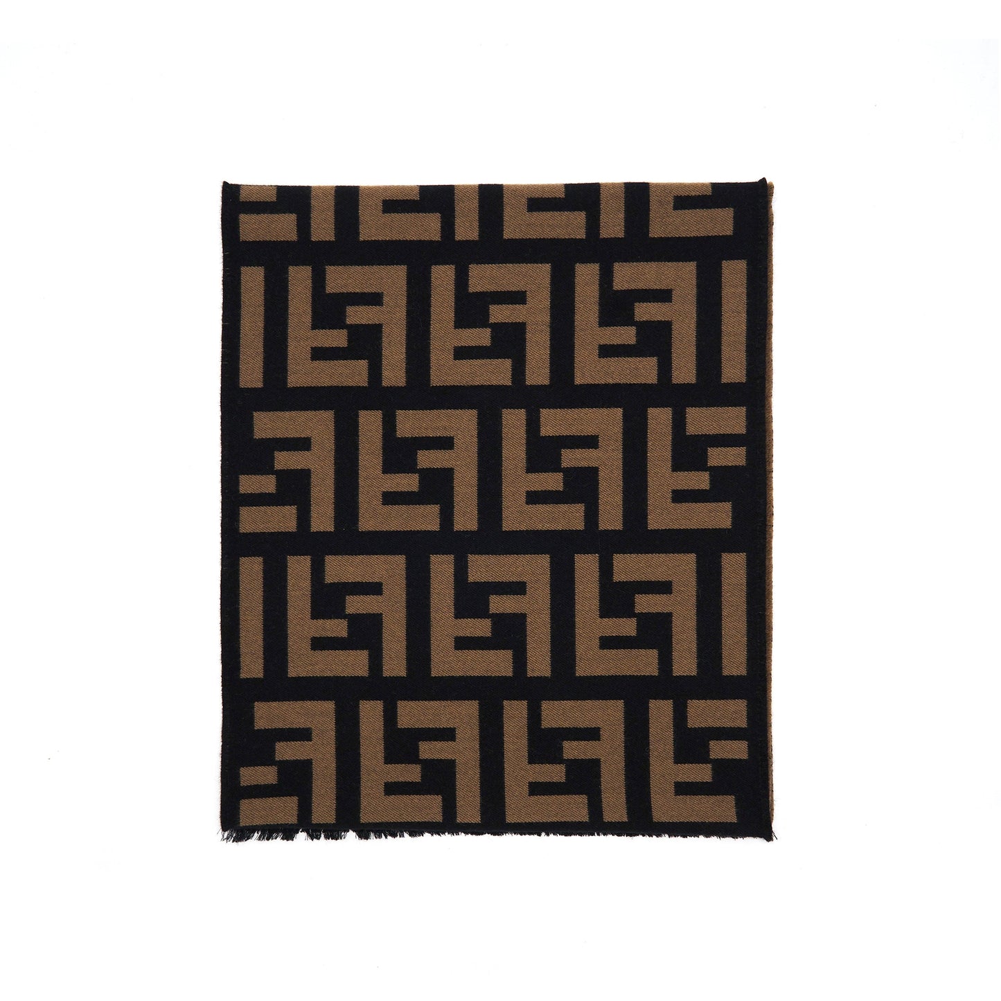 Fendi FF Logo Scarf Wool and Silk Scarf