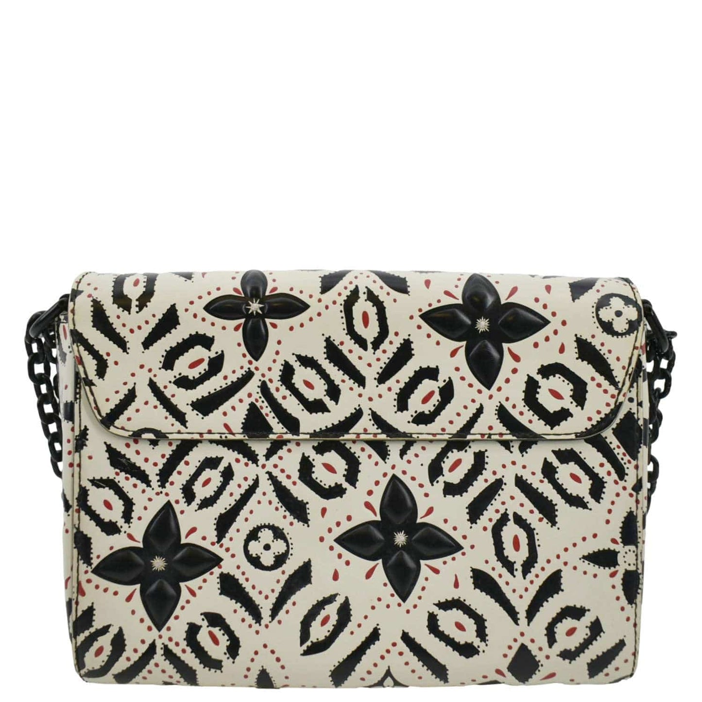 LOUIS VUITTON LV Twist Graphic MM Leather Shoulder Bag Black