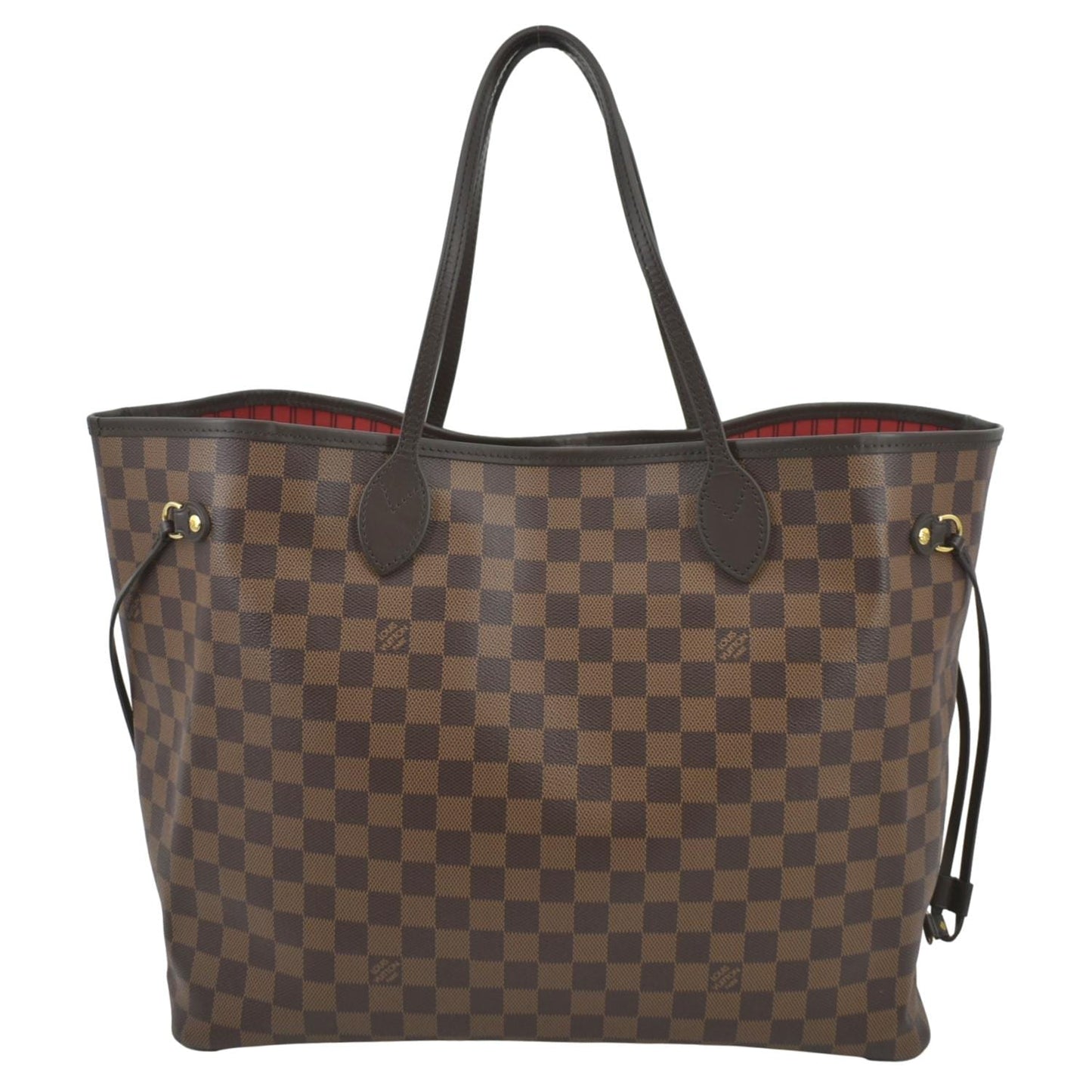 LOUIS VUITTON Neverfull GM Damier Ebene Tote Shoulder Bag Brown