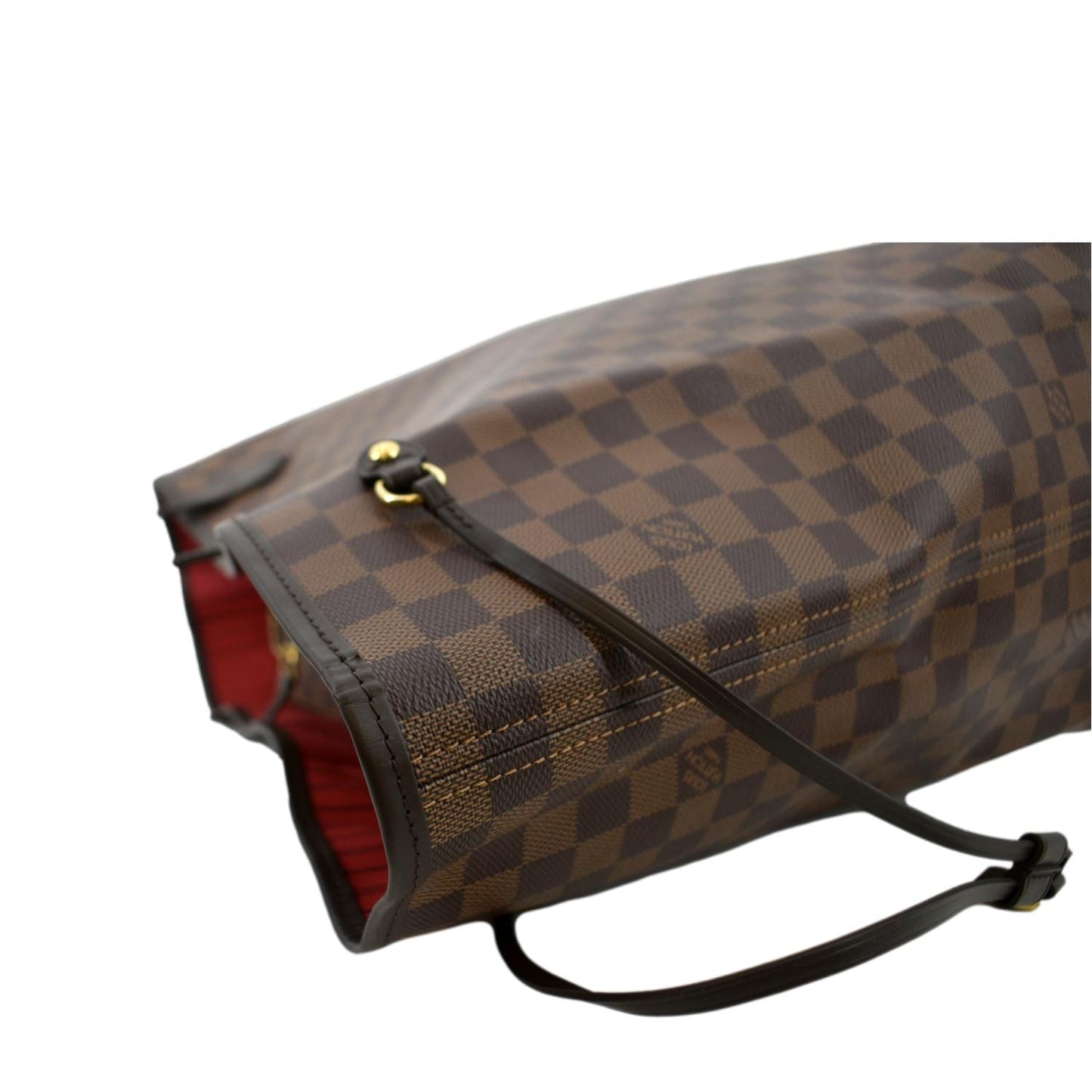 LOUIS VUITTON Neverfull GM Damier Ebene Tote Shoulder Bag Brown