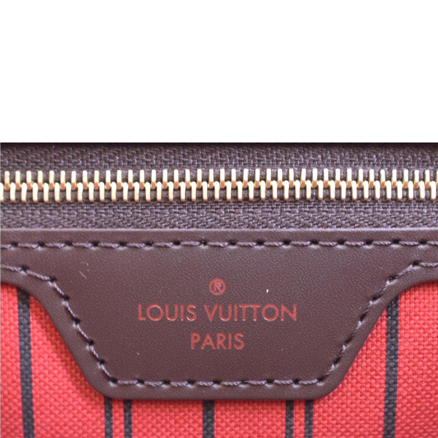 LOUIS VUITTON Neverfull GM Damier Ebene Tote Shoulder Bag Brown