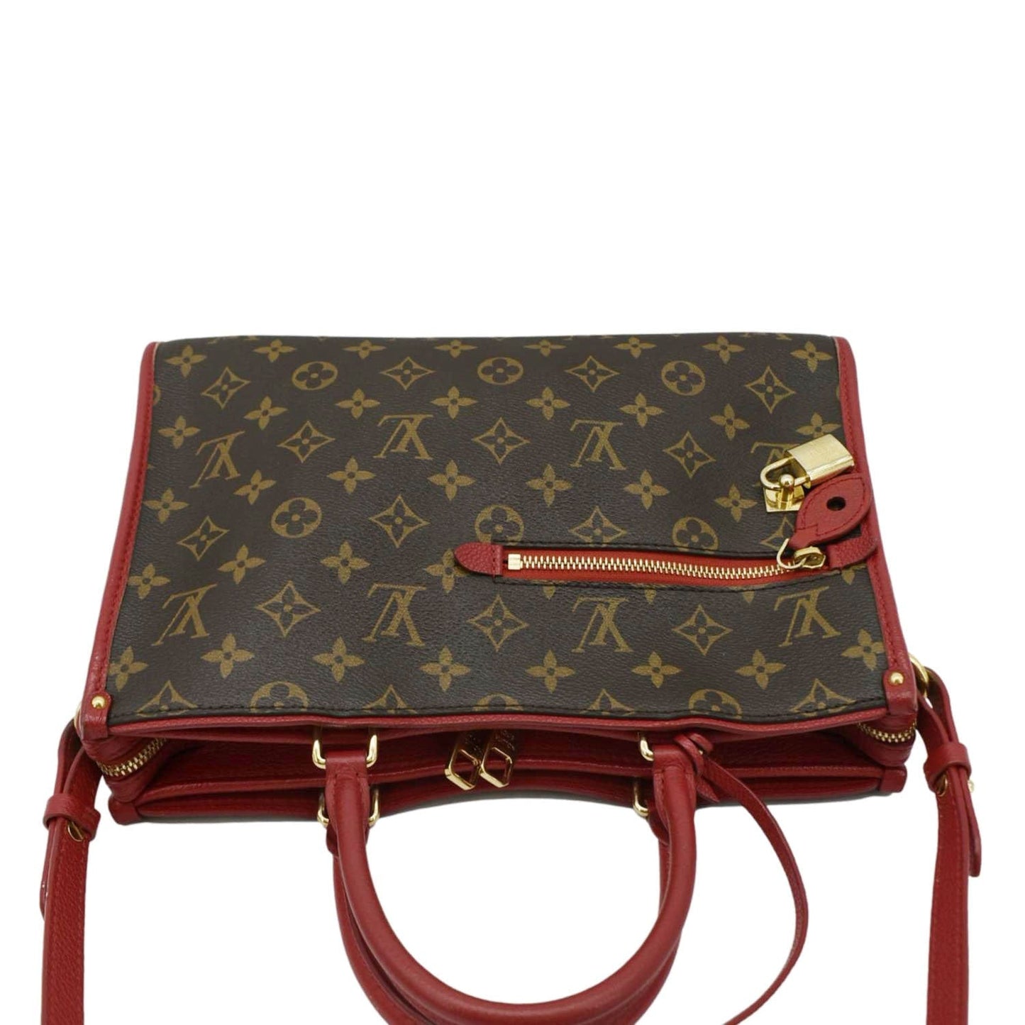 LOUIS VUITTON Popincourt NM Monogram Canvas Tote Bag Red
