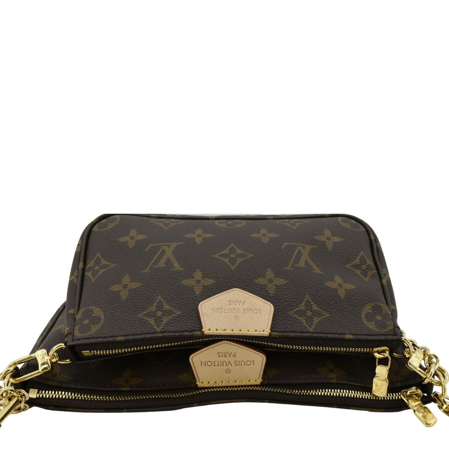 LOUIS VUITTON Multi Pochette Accessoires Monogram Canvas Crossbody Bag Brown