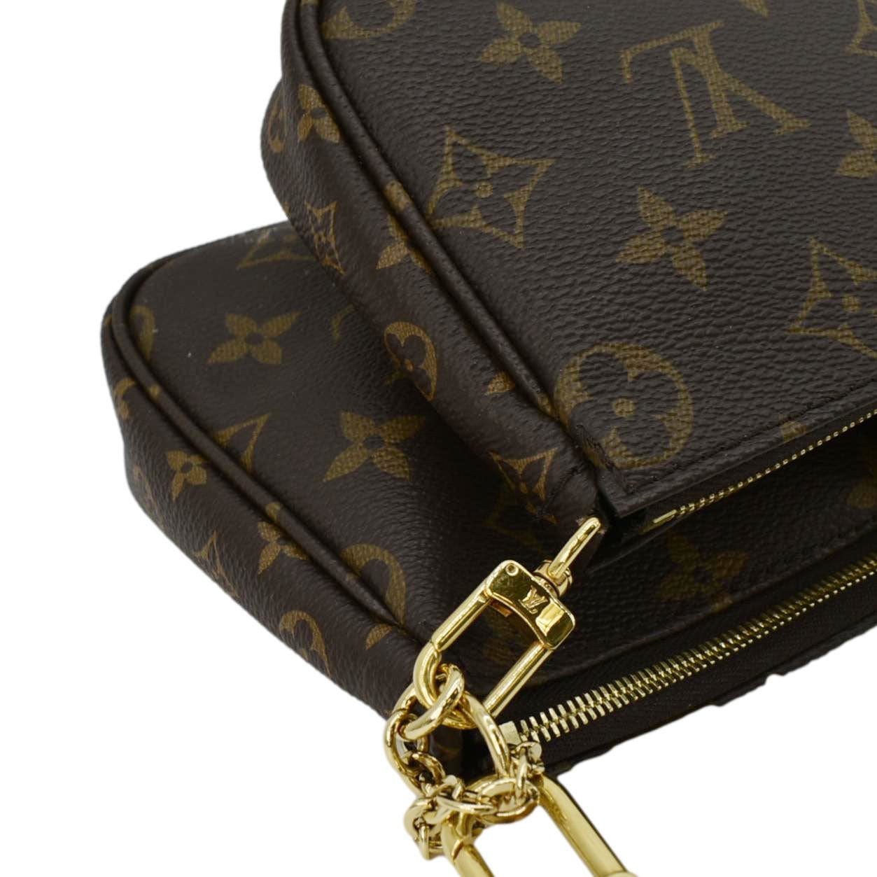 LOUIS VUITTON Multi Pochette Accessoires Monogram Canvas Crossbody Bag Brown