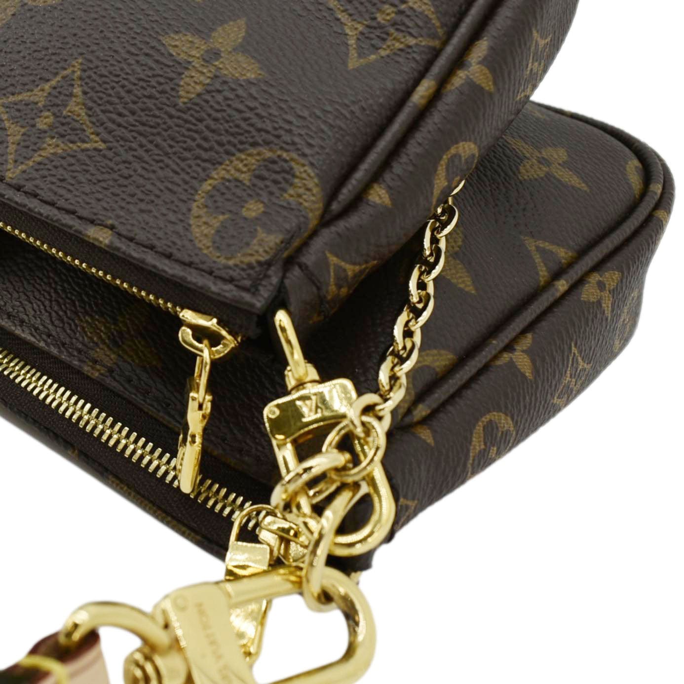 LOUIS VUITTON Multi Pochette Accessoires Monogram Canvas Crossbody Bag Brown