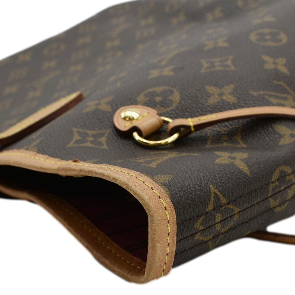 LOUIS VUITTON Neverfull MM Monogram Canvas Tote Bag Brown