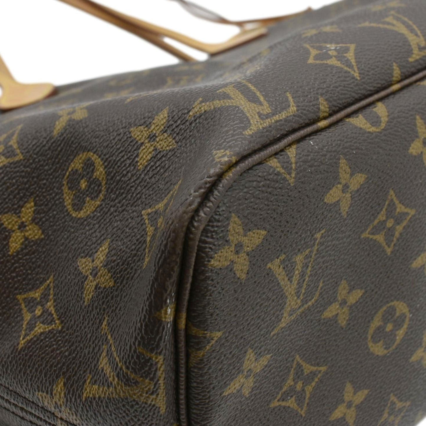 LOUIS VUITTON Neverfull MM Monogram Canvas Tote Bag Brown
