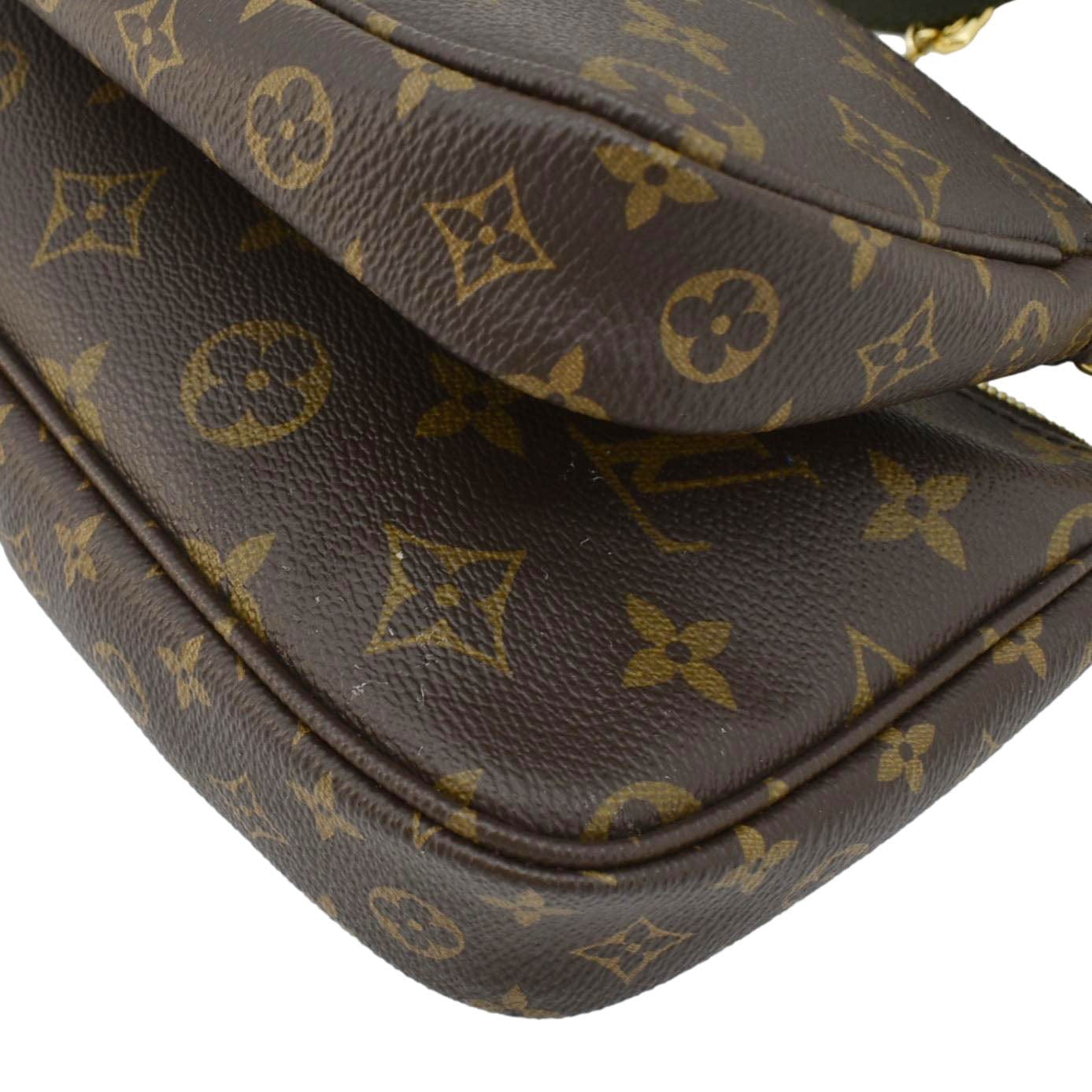 LOUIS VUITTON Multi Pochette Accessoires Monogram Canvas Crossbody Bag Brown