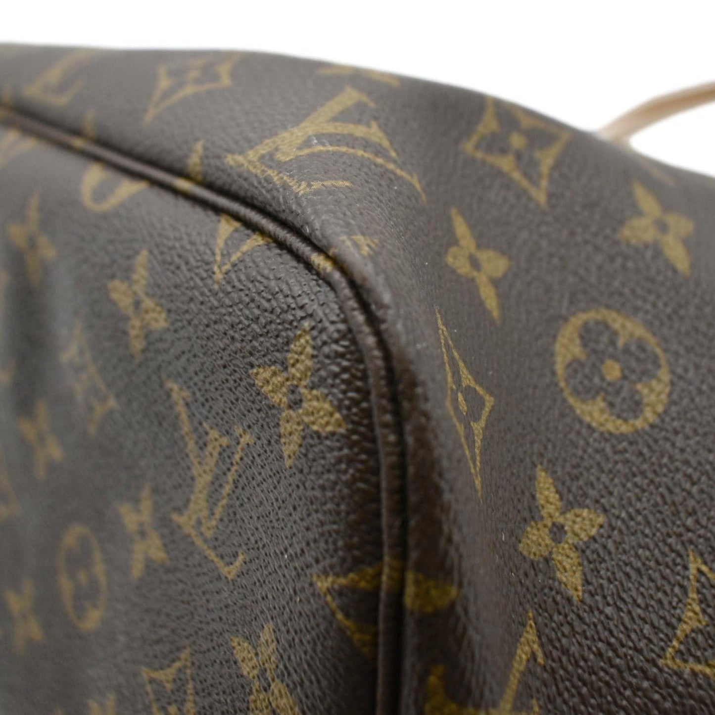 LOUIS VUITTON Neverfull MM Monogram Canvas Tote Bag Brown