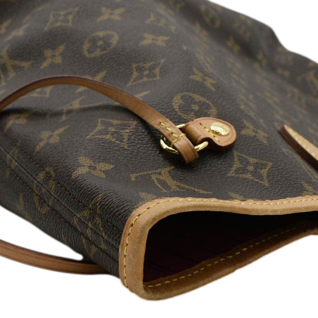 LOUIS VUITTON Neverfull MM Monogram Canvas Tote Bag Brown