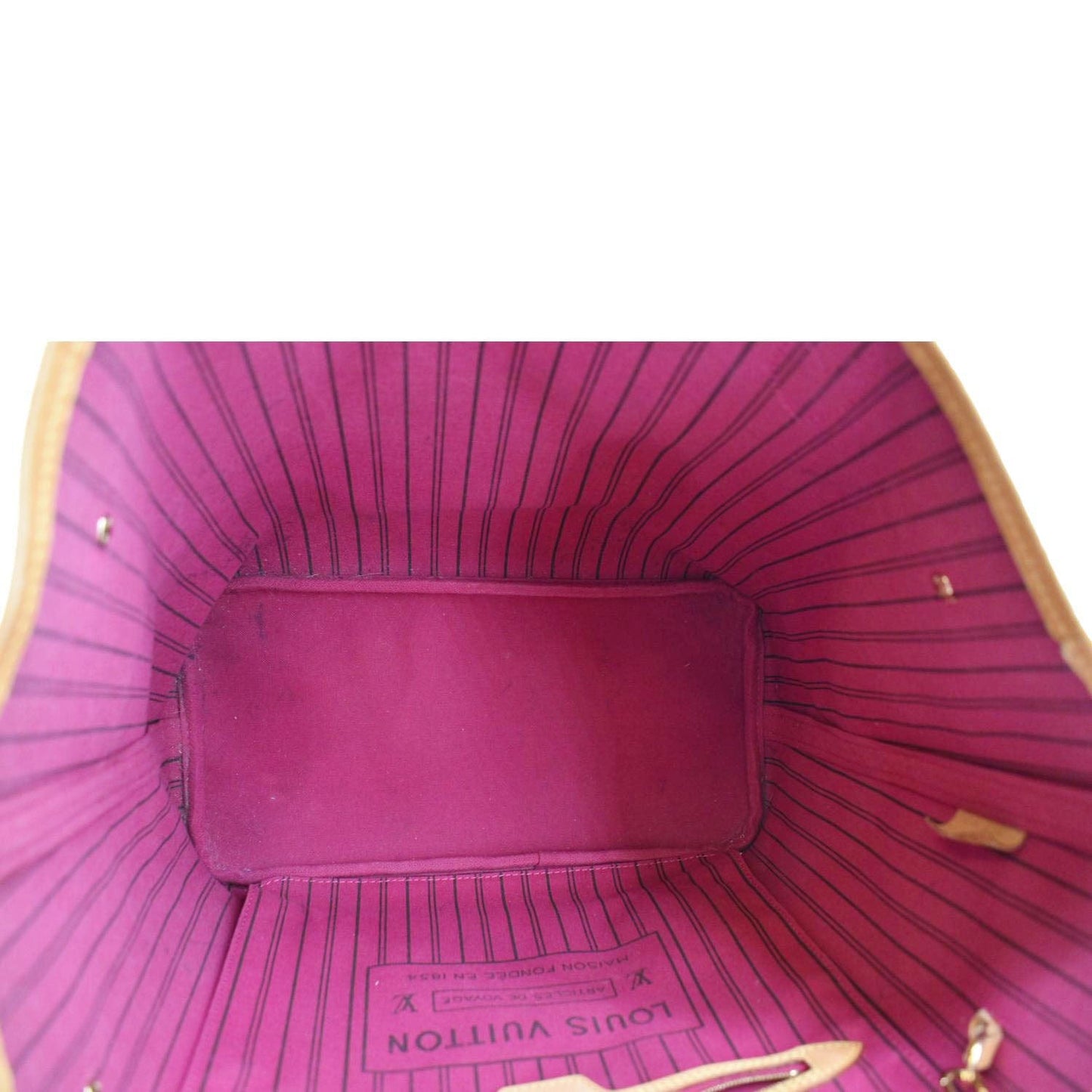 LOUIS VUITTON Neverfull MM Monogram Canvas Tote Bag Brown