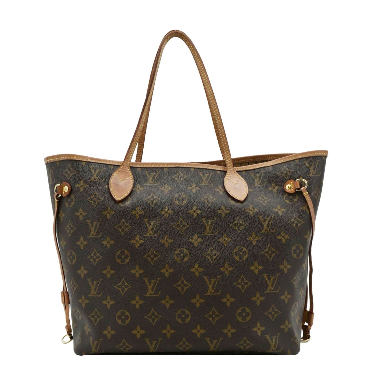 LOUIS VUITTON Neverfull MM Monogram Canvas Tote Bag Brown