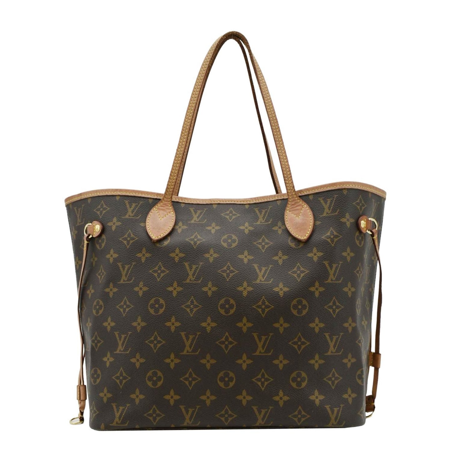 LOUIS VUITTON Neverfull MM Monogram Canvas Tote Bag Brown