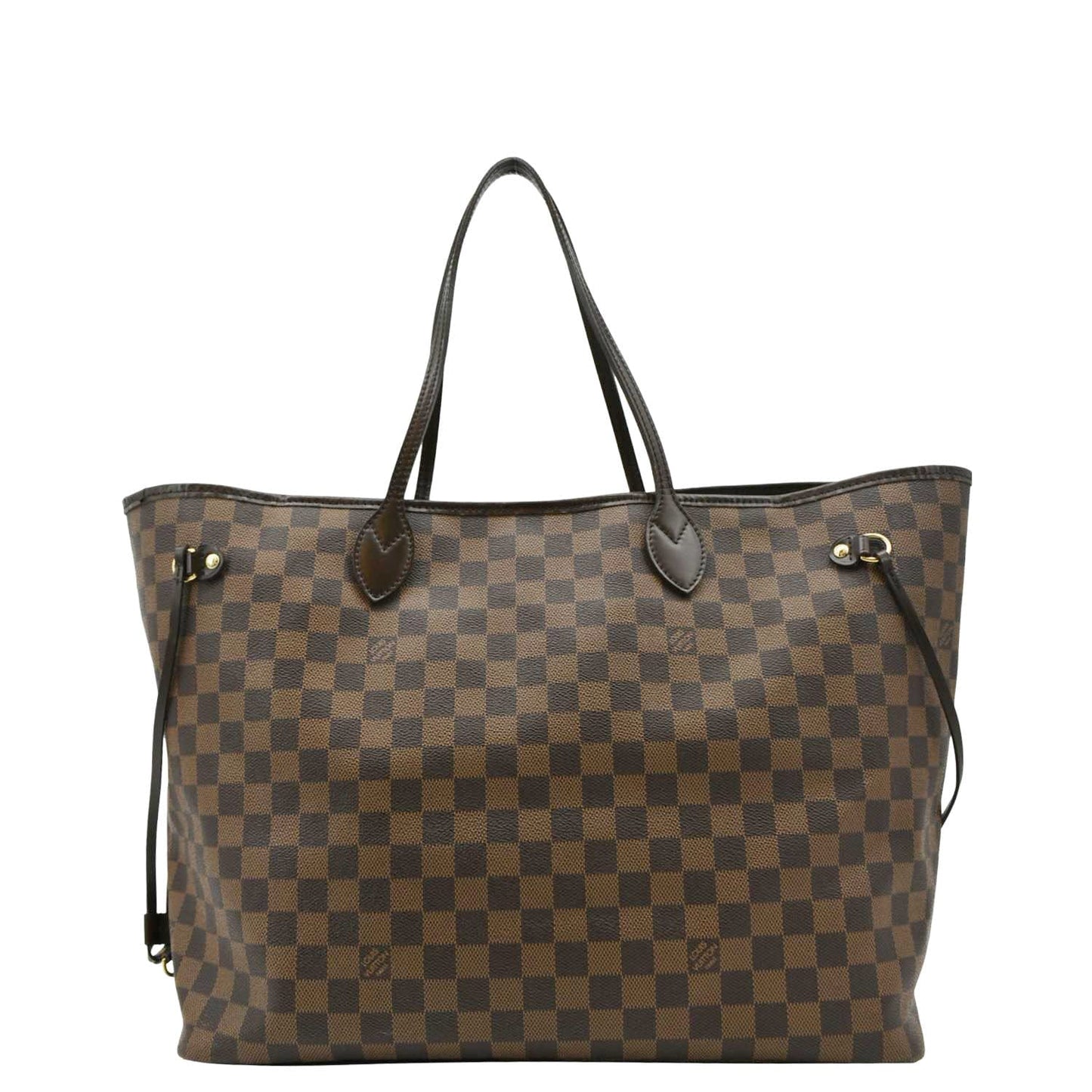 LOUIS VUITTON Neverfull GM Damier Ebene Tote Shoulder Bag Brown