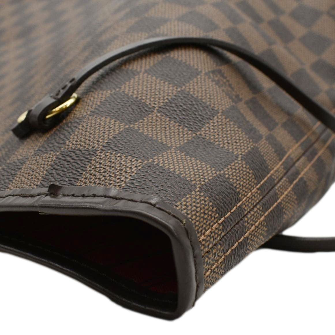 LOUIS VUITTON Neverfull GM Damier Ebene Tote Shoulder Bag Brown