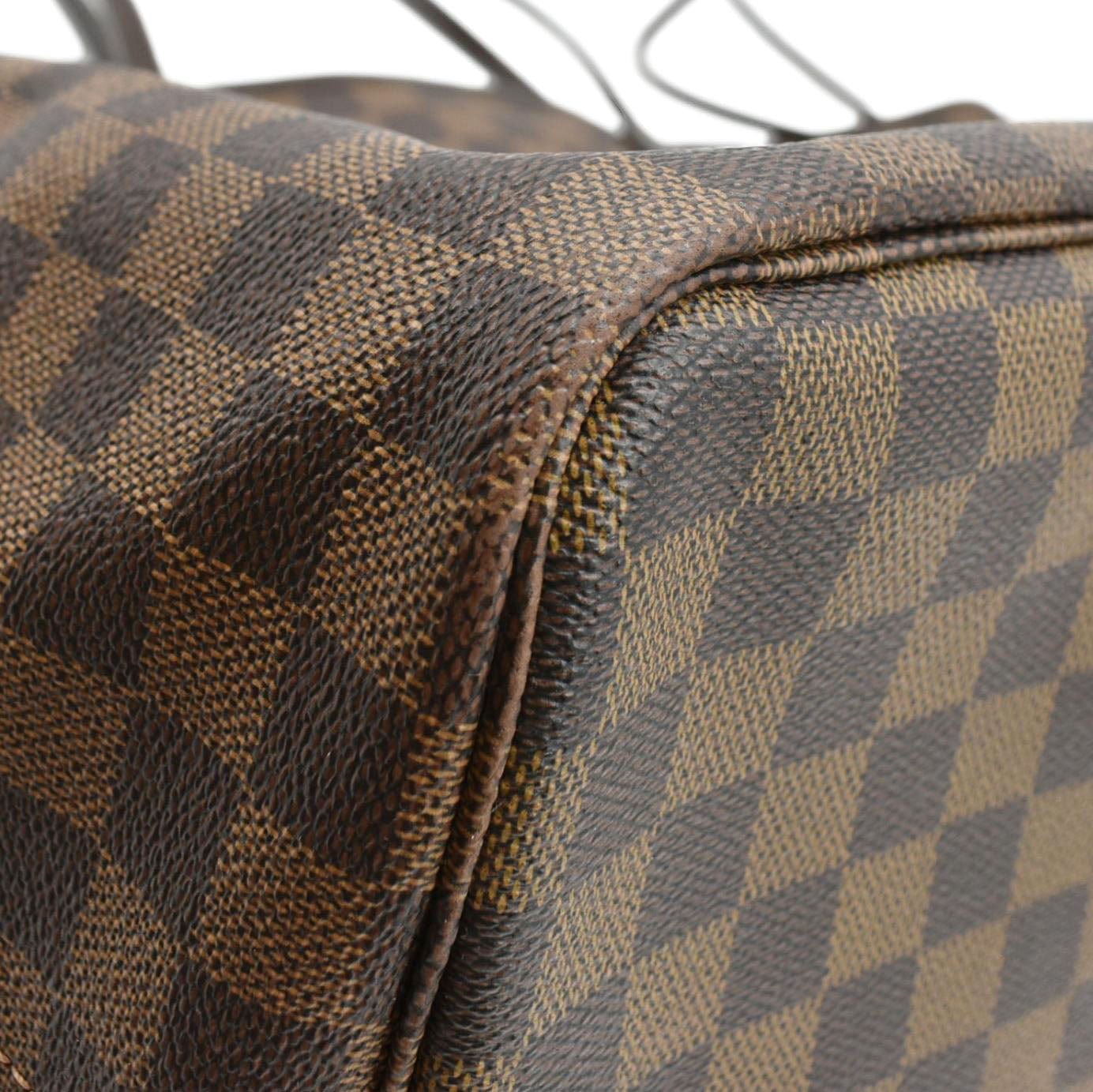 LOUIS VUITTON Neverfull GM Damier Ebene Tote Shoulder Bag Brown