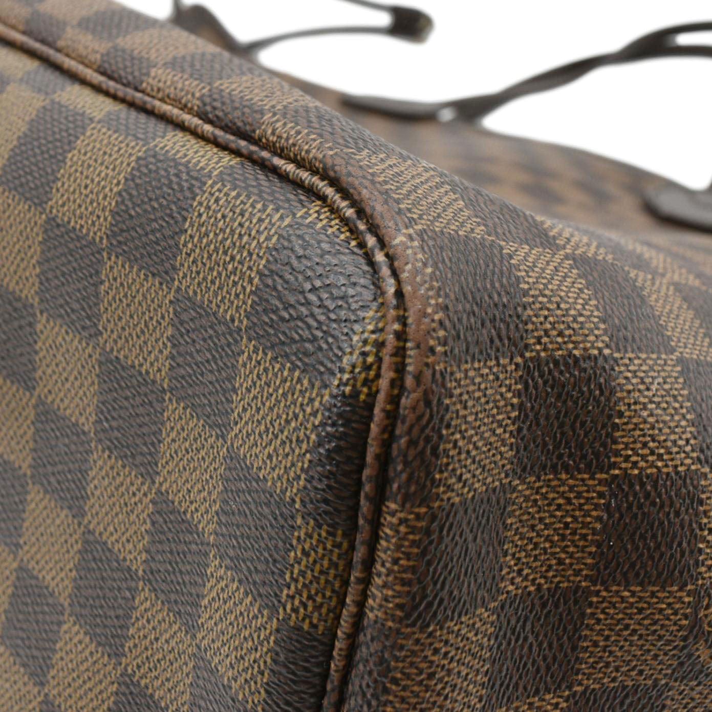 LOUIS VUITTON Neverfull GM Damier Ebene Tote Shoulder Bag Brown