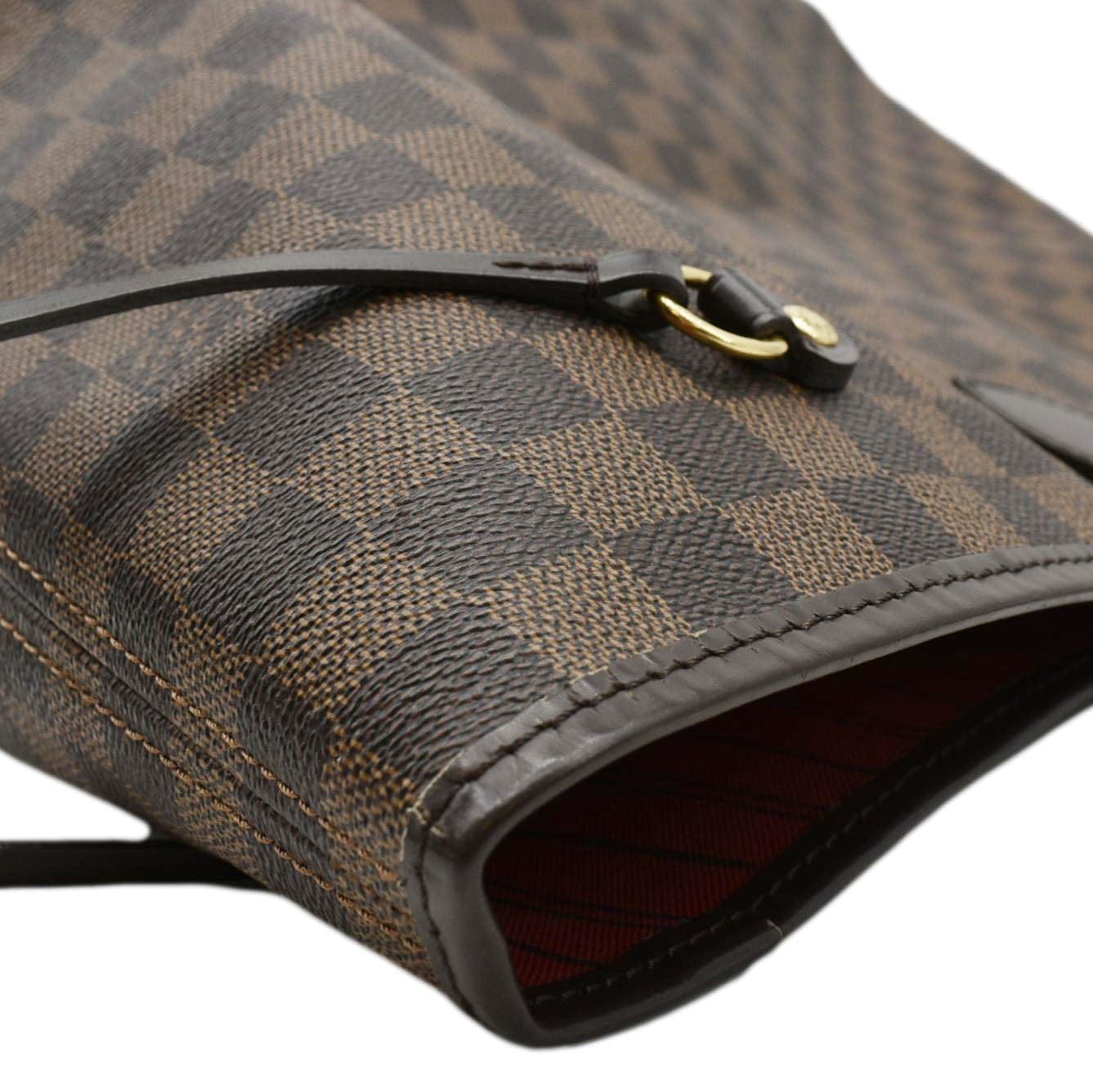 LOUIS VUITTON Neverfull GM Damier Ebene Tote Shoulder Bag Brown