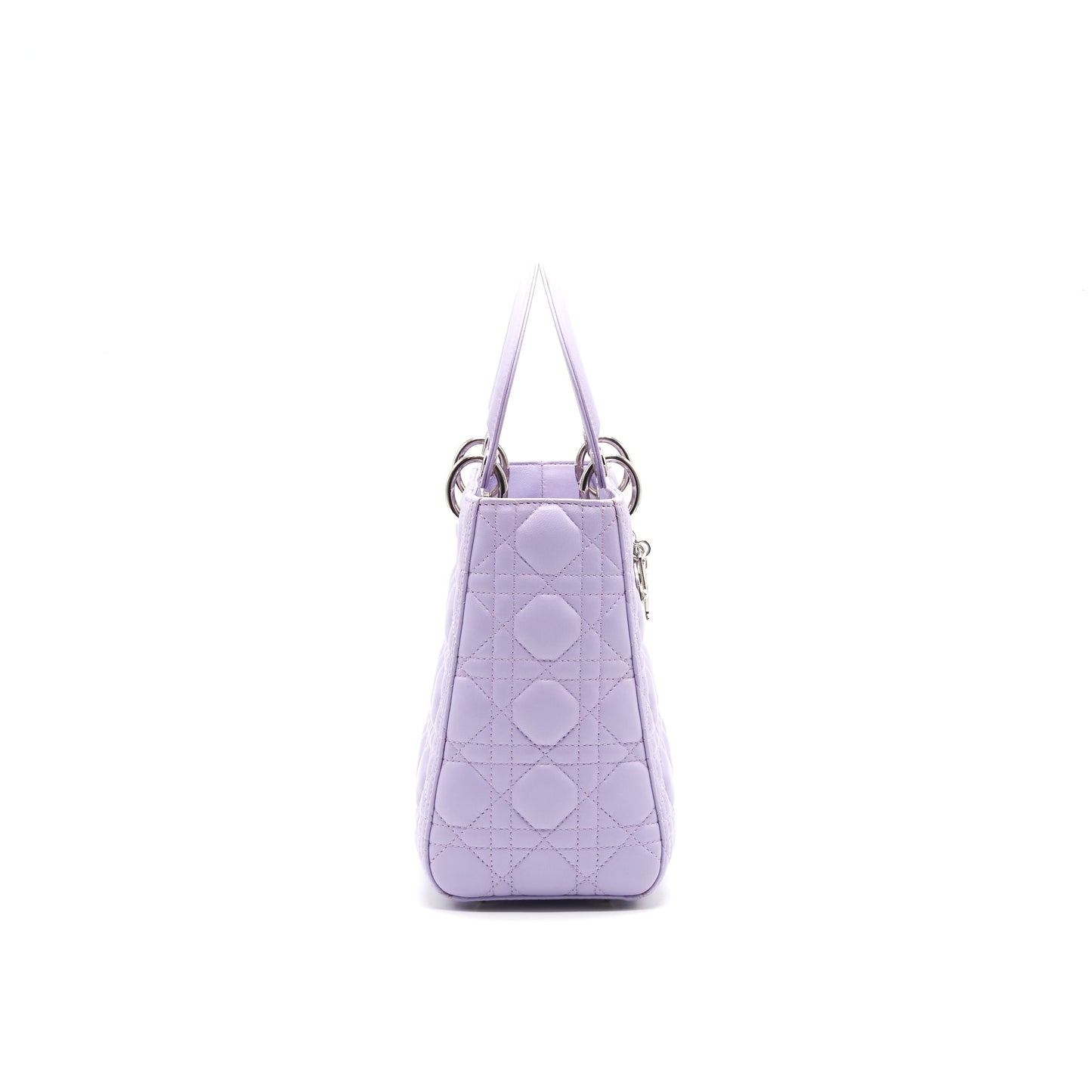 CHRISTIAN DIOR LADY DIOR MEDIUM BAG LAVENDER PURPLE