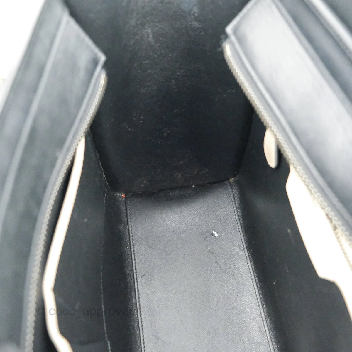 Celine Micro Luggage Bag Taupe/Blue/Black Calfskin