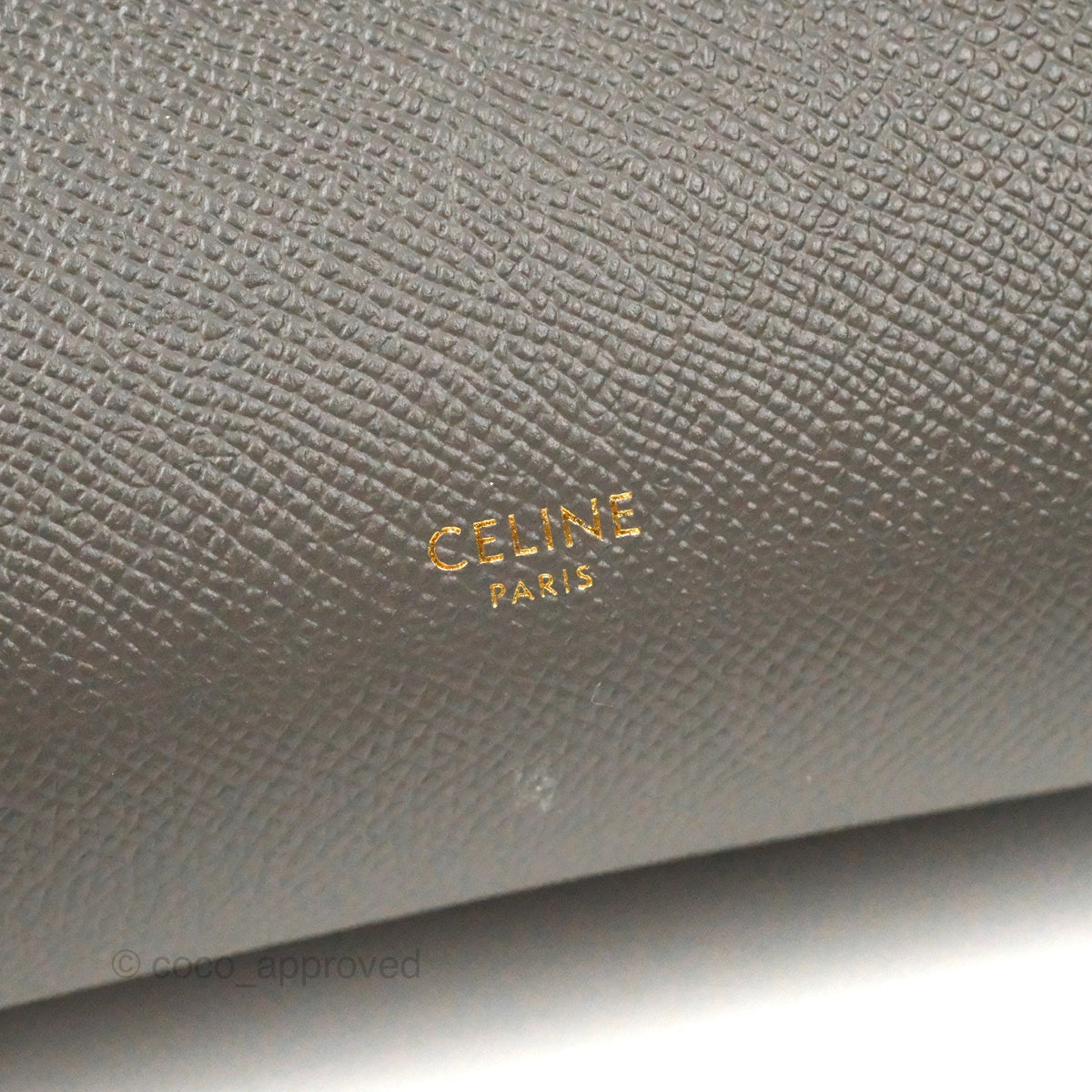 Celine Nano Belt Bag Grey Grained Calfskin Gold Hardware