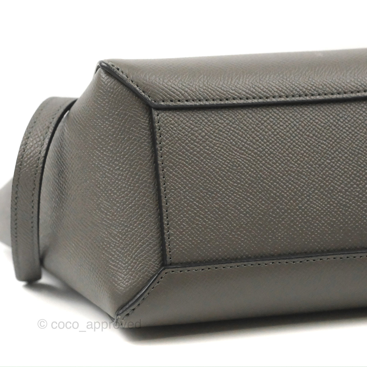 Celine Nano Belt Bag Grey Grained Calfskin Gold Hardware
