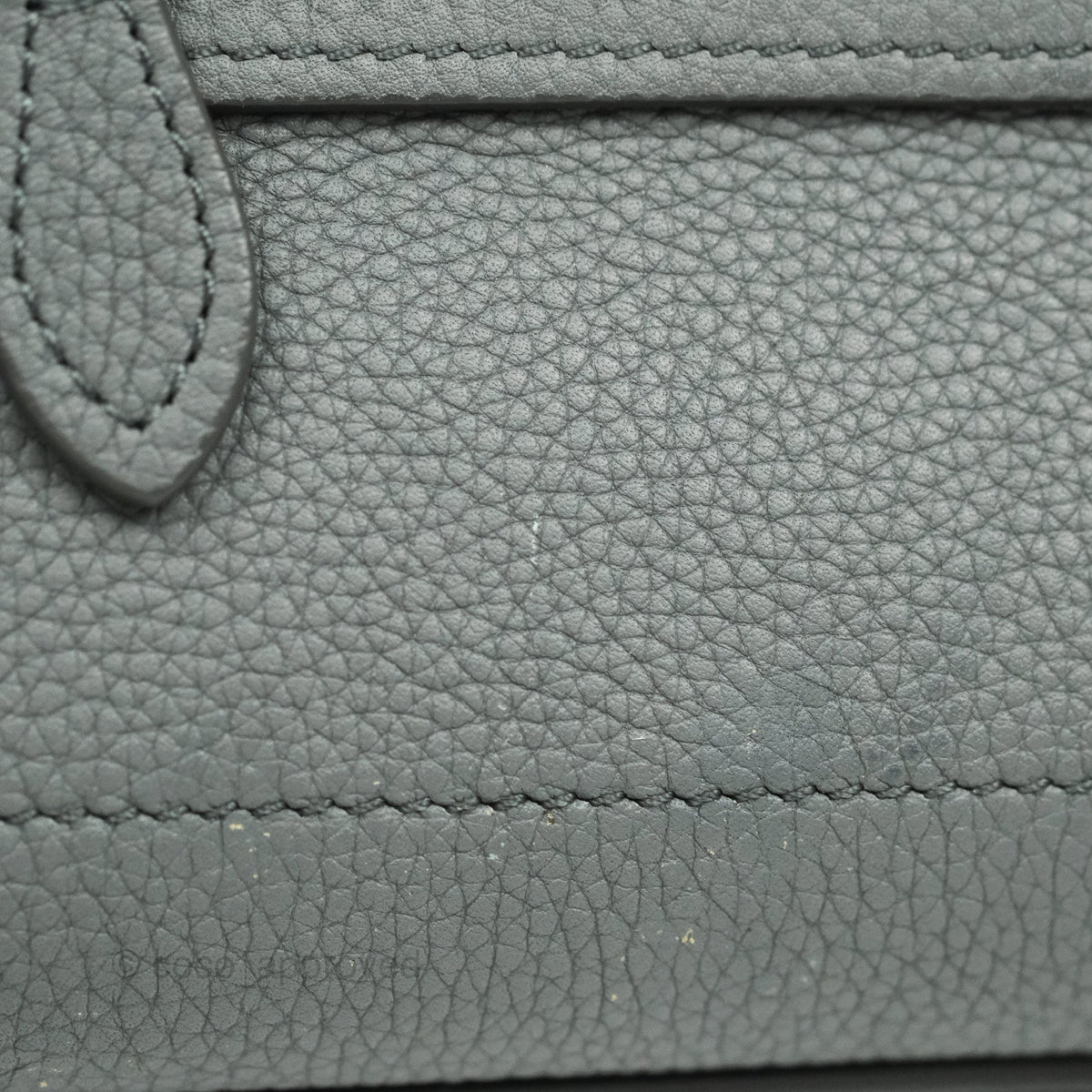 Celine Nano Luggage Grey Grained Calfskin Gold Hardware
