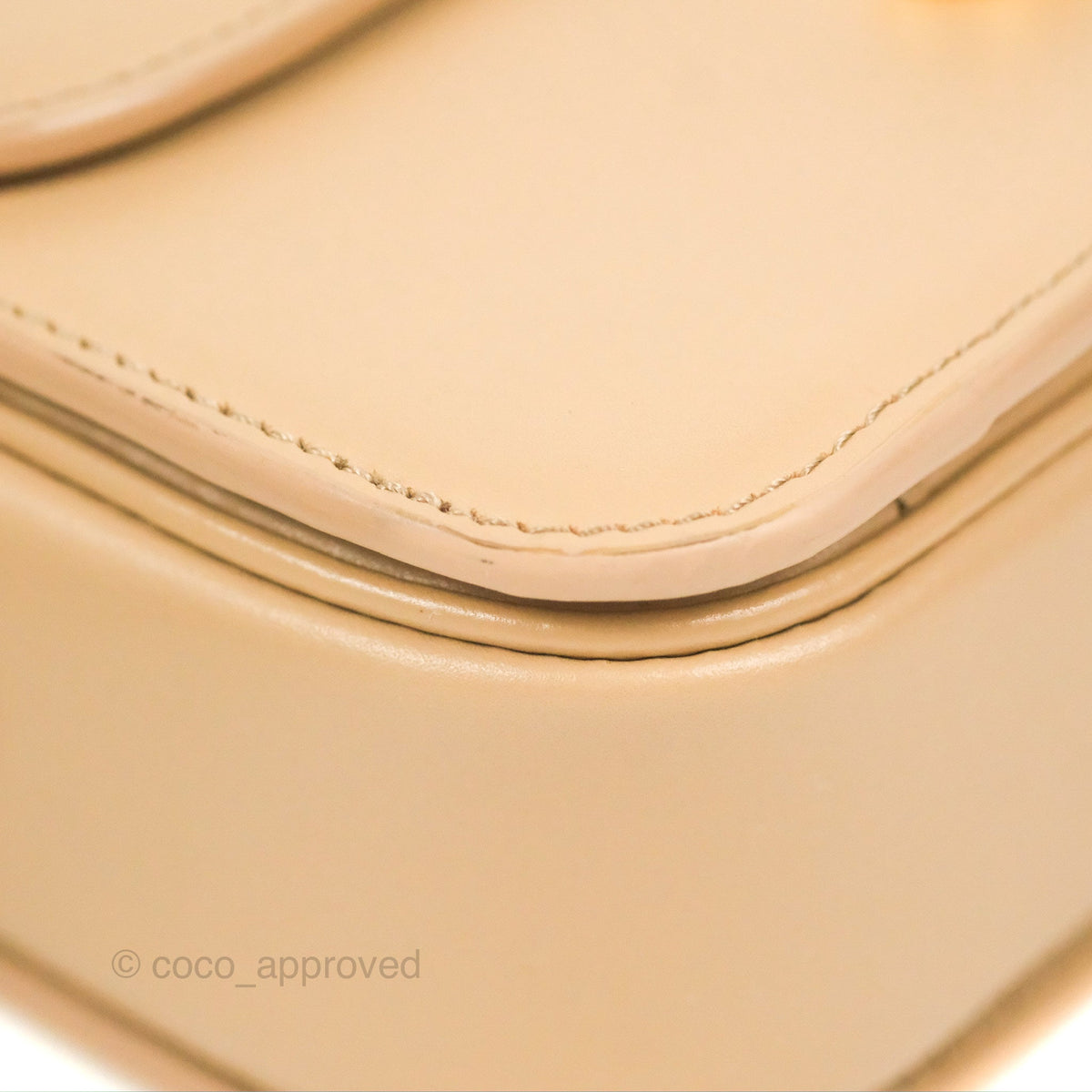 Celine Teen Triomphe Bag Shiny Calfskin Light Beige