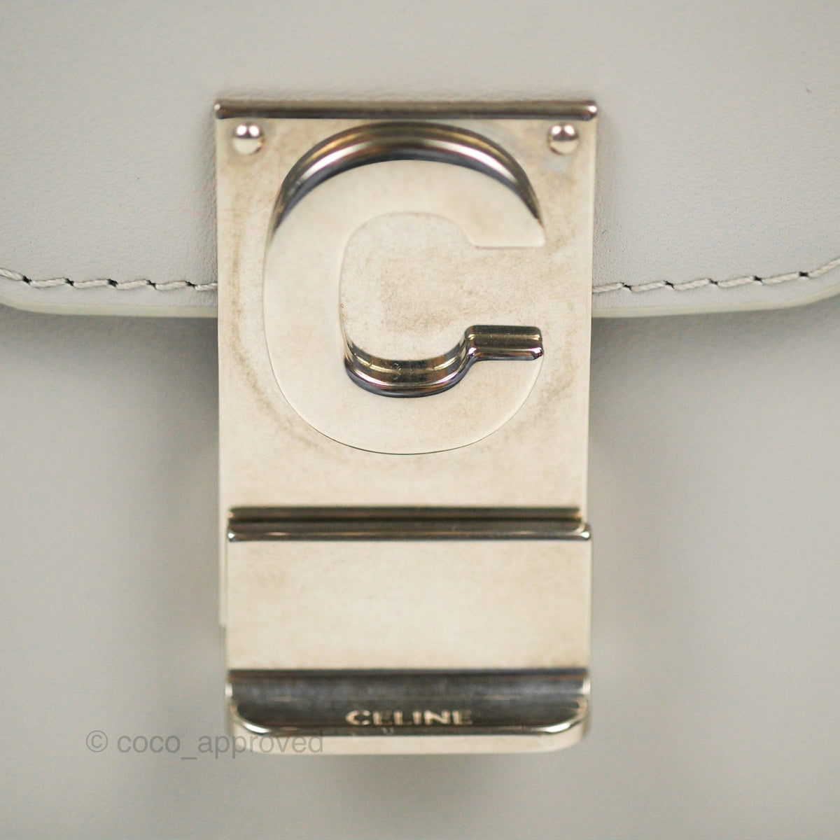 Celine Medium C Bag Light Grey Smooth Calfskin