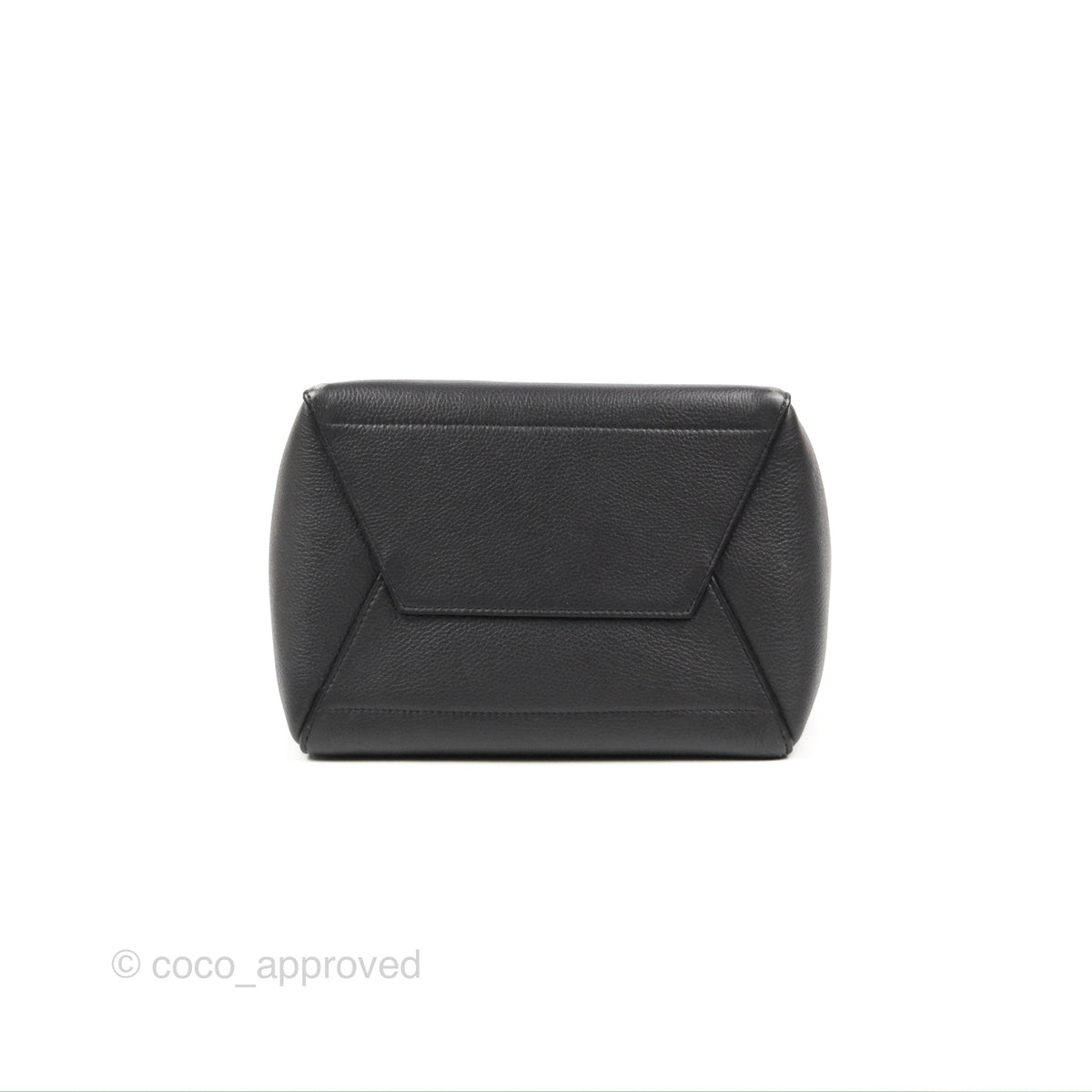 Celine Sangle Bucket Bag Grained Calfskin Dark Grey