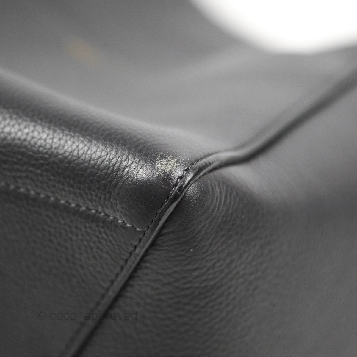 Celine Sangle Bucket Bag Grained Calfskin Dark Grey