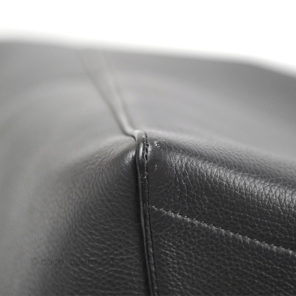 Celine Sangle Bucket Bag Grained Calfskin Dark Grey