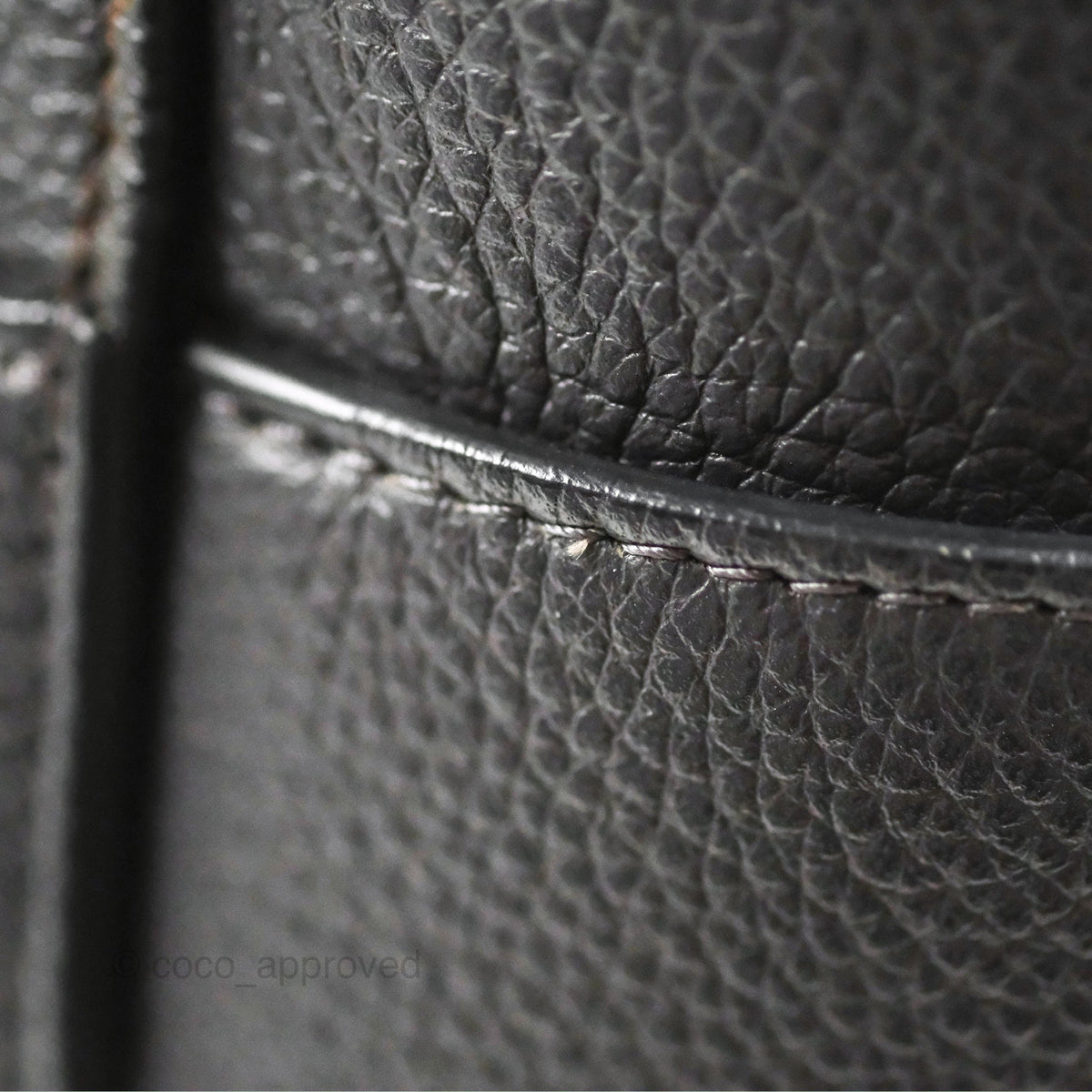 Celine Sangle Bucket Bag Grained Calfskin Dark Grey