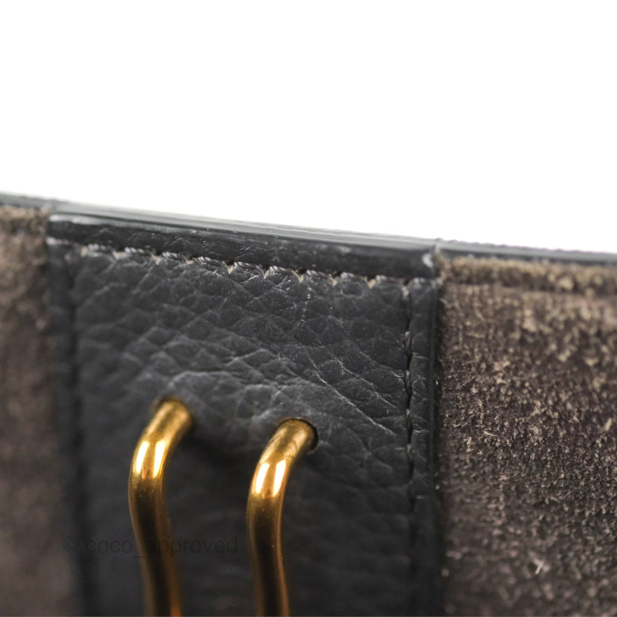 Celine Sangle Bucket Bag Grained Calfskin Dark Grey