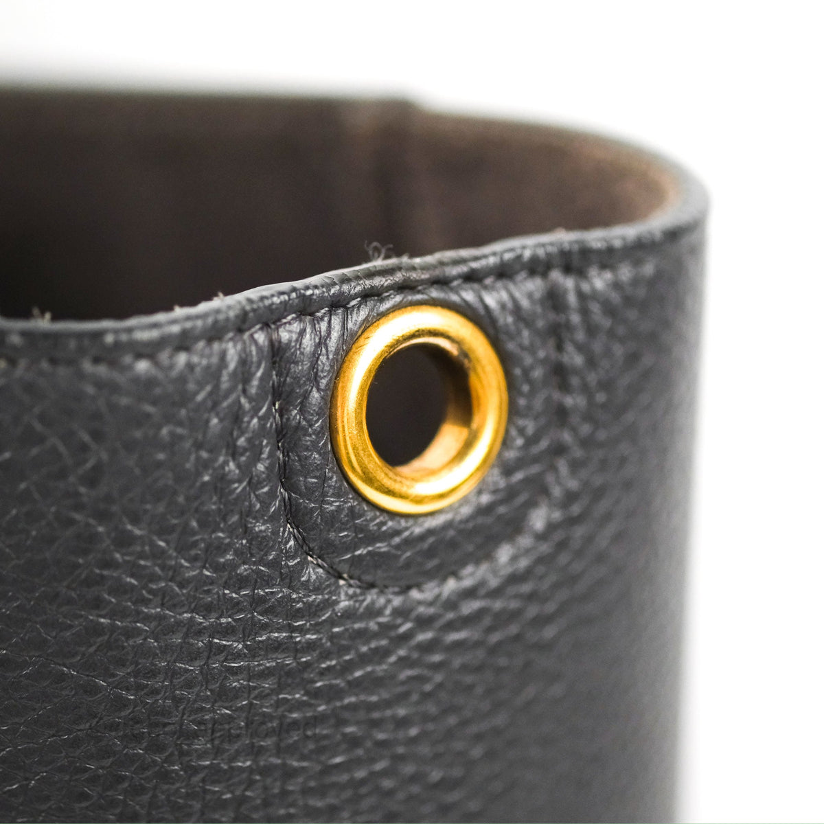 Celine Sangle Bucket Bag Grained Calfskin Dark Grey