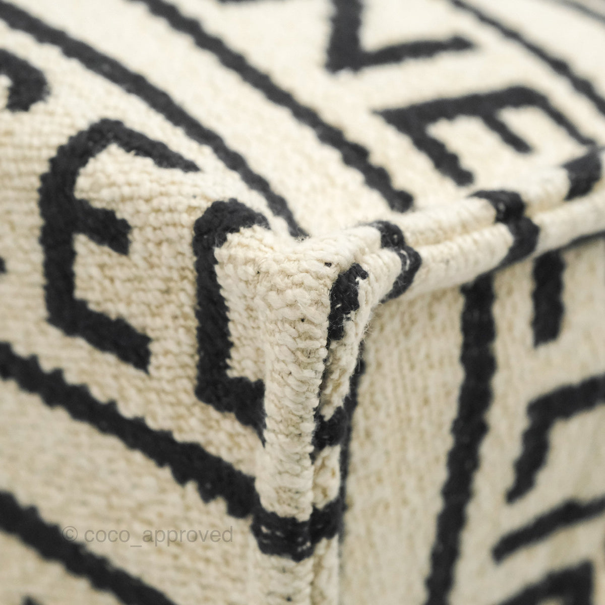 Celine Small Cabas Thais Textile with Celine All-Over White