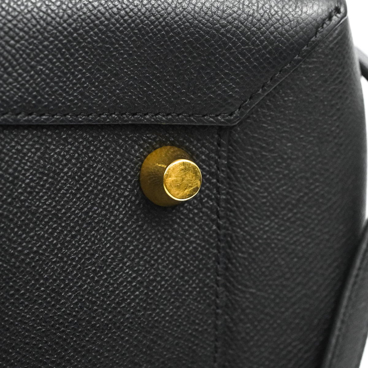 Celine Mini Belt Bag Black Grained Calfskin Gold Hardware