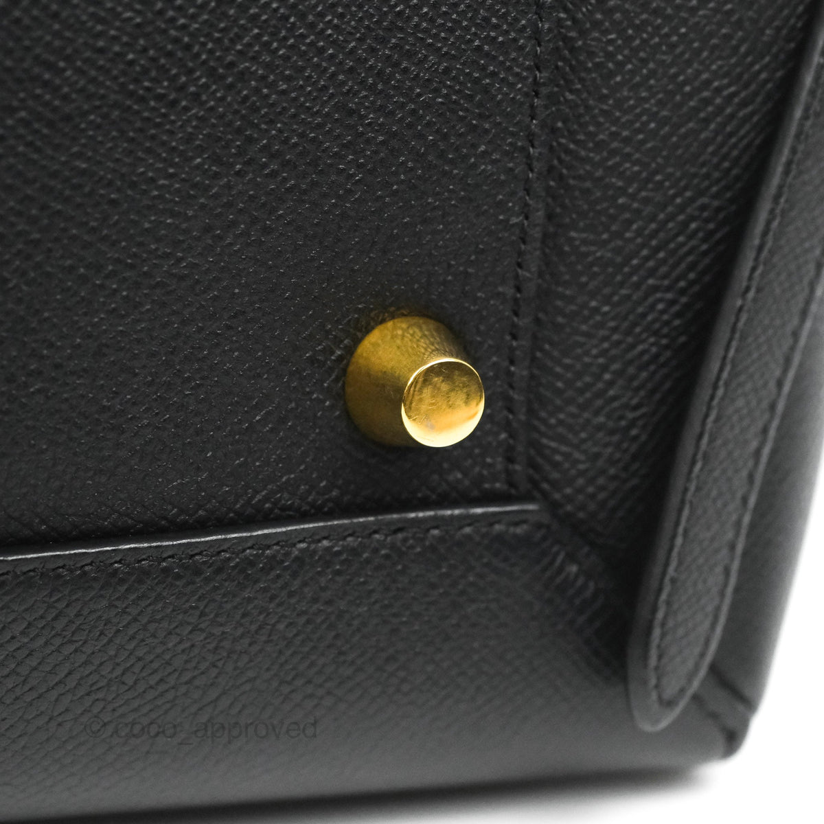 Celine Mini Belt Bag Black Grained Calfskin Gold Hardware