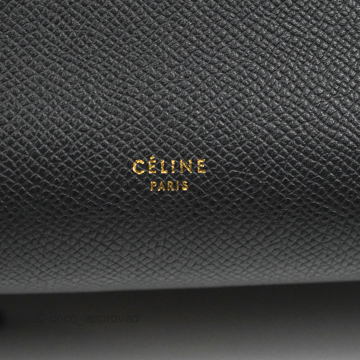 Celine Mini Belt Bag Black Grained Calfskin Gold Hardware