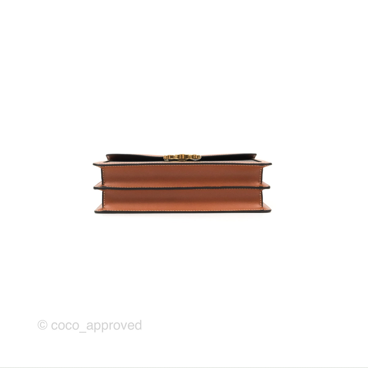 Celine Enveloppe Triomphe Bag Triomphe Canvas Tan Calfskin