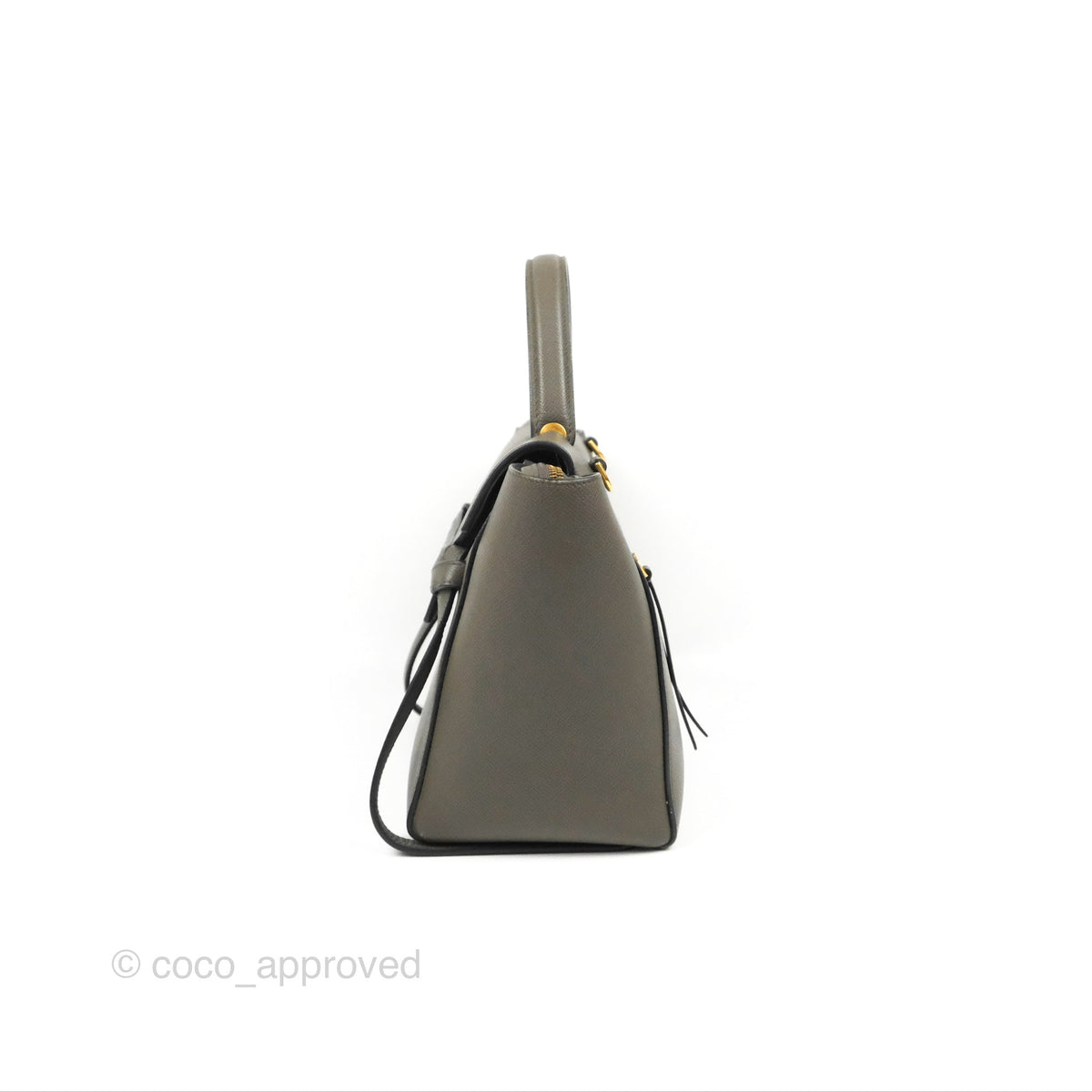 Celine Micro Belt Bag Grey Grained Calfskin Gold Hardware