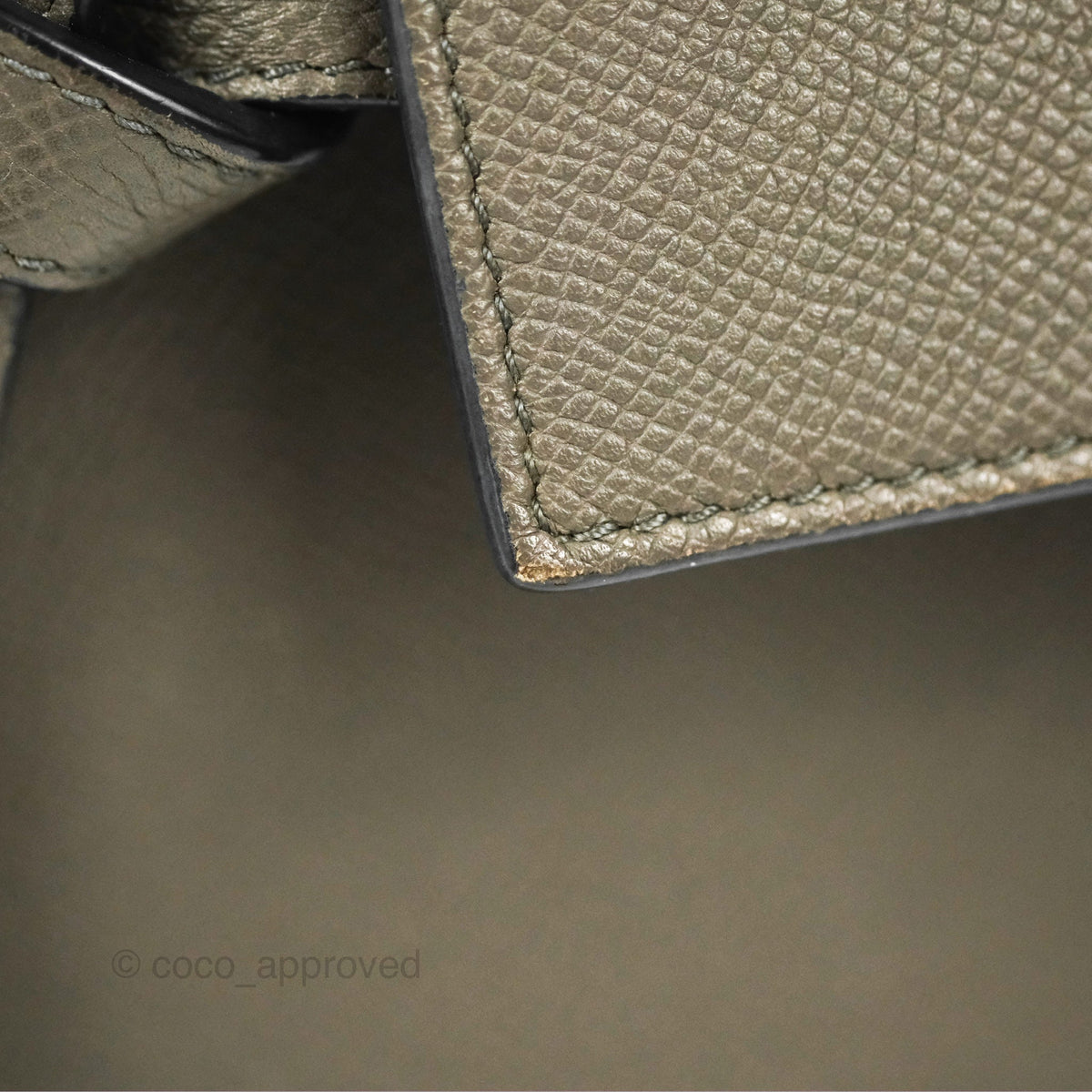 Celine Micro Belt Bag Grey Grained Calfskin Gold Hardware