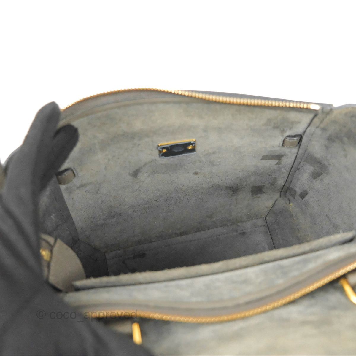Celine Micro Belt Bag Grey Grained Calfskin Gold Hardware