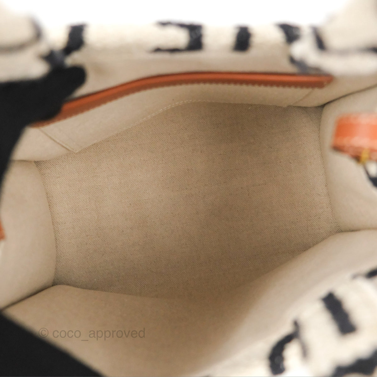 Celine Small Cabas Thais Textile with Celine All-Over White